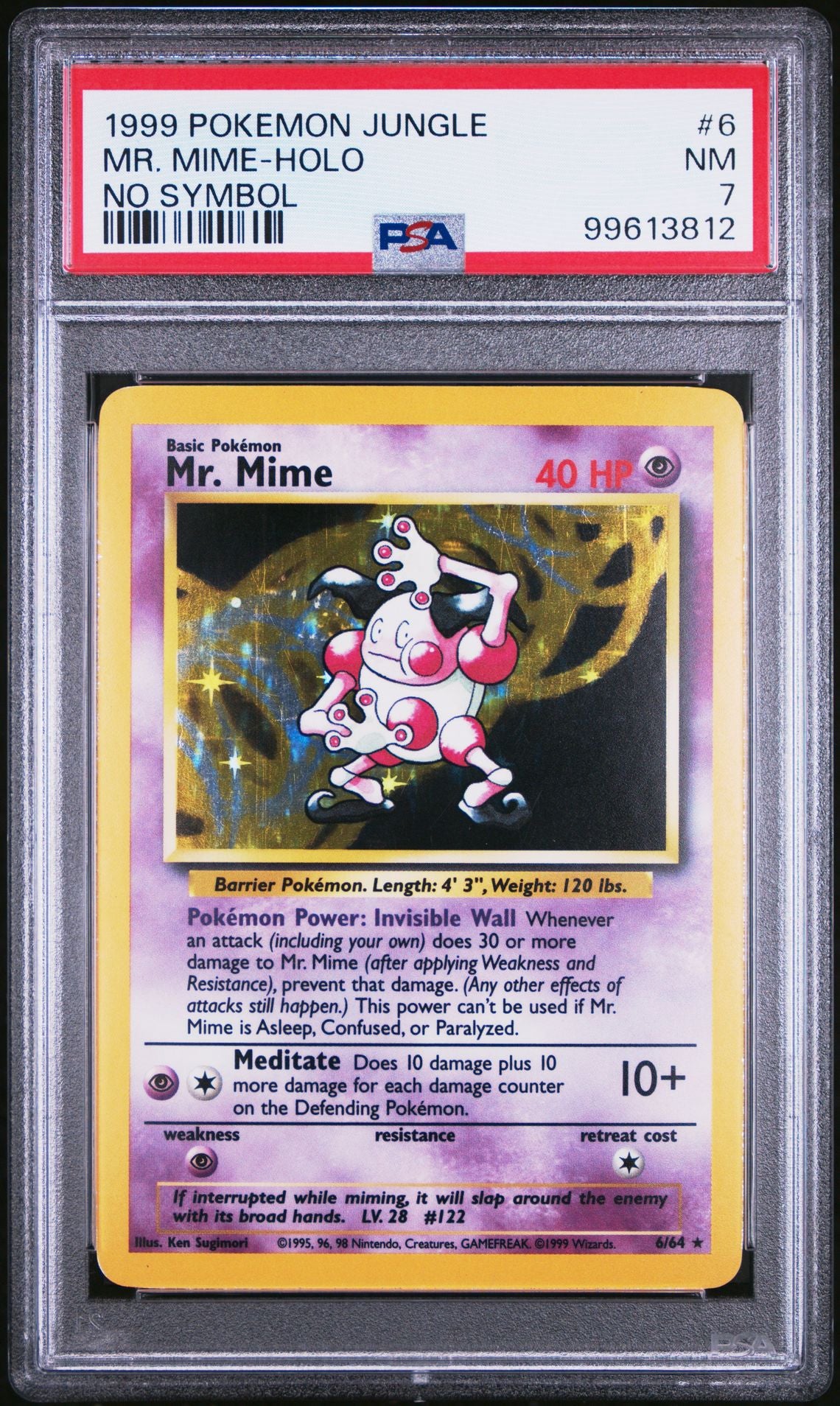 Mr. Mime No Symbol - PSA 7