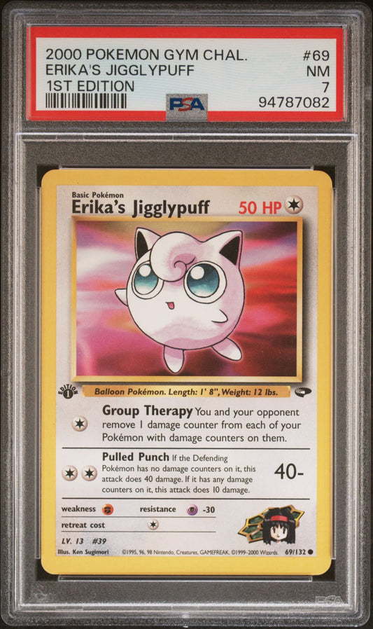 1st Edition Erika’s Jigglypuff - PSA 7