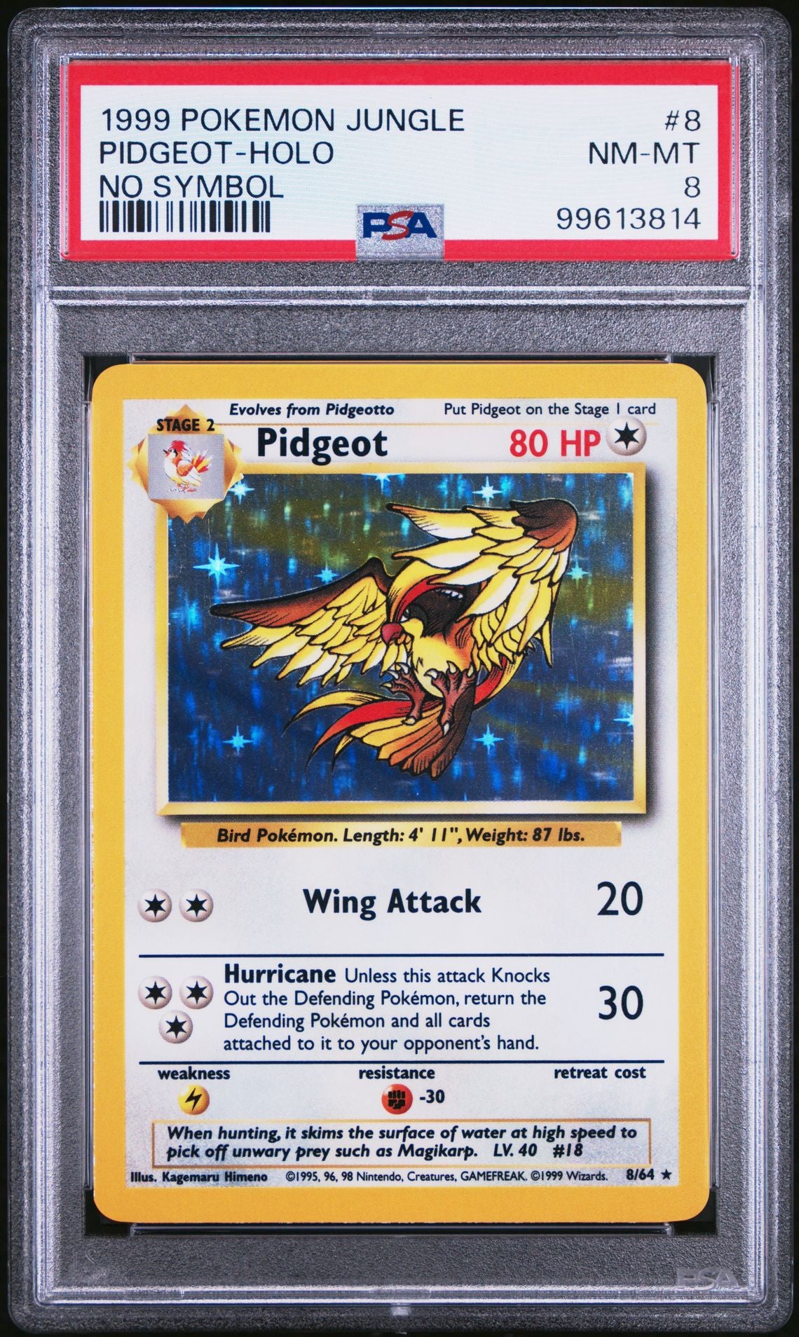 Pidgeot No Symbol - PSA 8