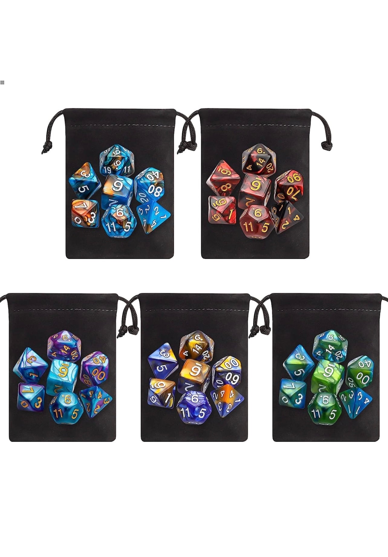 Random 7pc. Polyhedral Dice Set - Bixby’s