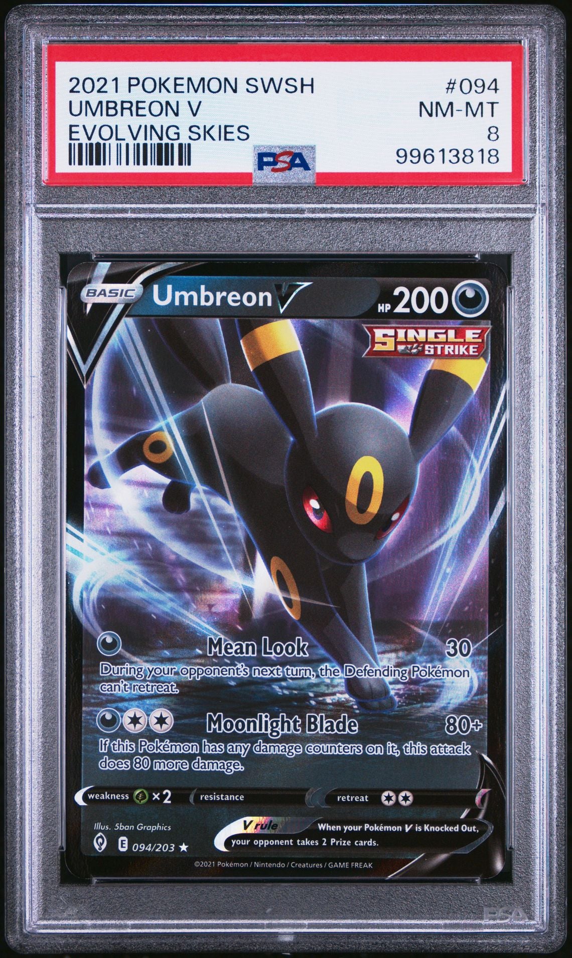 Umbreon V - PSA 8